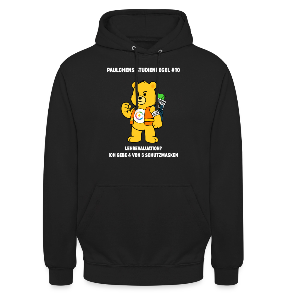 Unisex Hoodie – Paulchens Studienregel #10: Lehrevaluation? Ich gebe 4 von 5 Schutzmasken